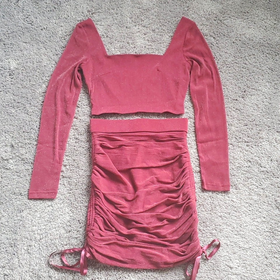 Nwot Xs Pink Lily Berry 2 Piece Set
